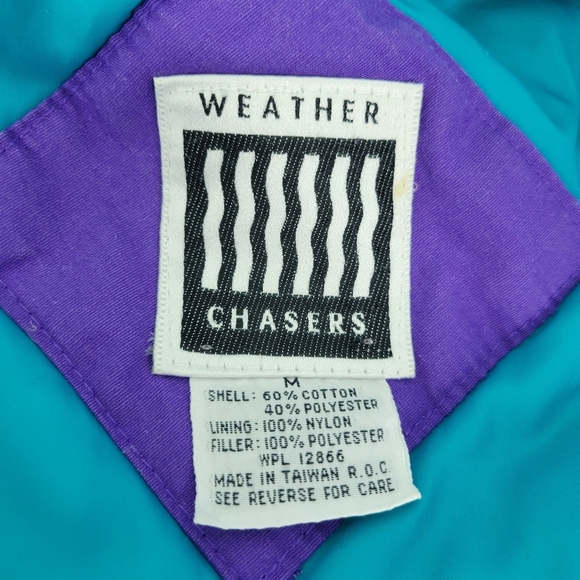 Weather Chasers Vintage 80's 90's Winter Jacket Sz Medium - Picture 3 of 12